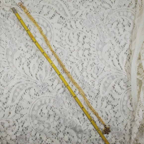 Stainless Steel Gold Snowflake hand-made necklace - Picture 3 of 12